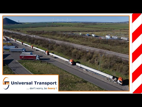 with 20 concrete beams towards the Ore Mountains - Universal Transport